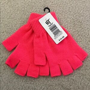 Hot Topic Neon Pink Fingerless Gloves